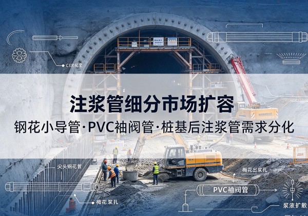 天河注浆管细分市场扩容，隧道钢花小导管、PVC 袖阀管、桩基后注浆管需求分化
